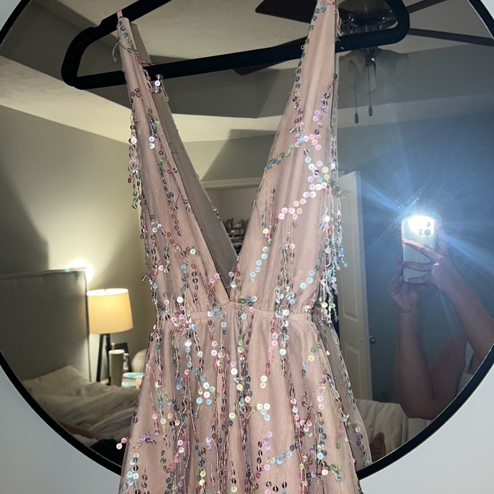 Size 10 Hello Molly Multi Color Sequin Mini Dress